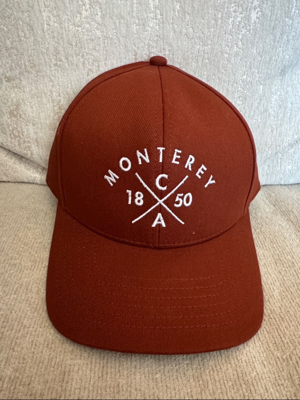 Monterey '1850' Embroidered Baseball Cap - Rust